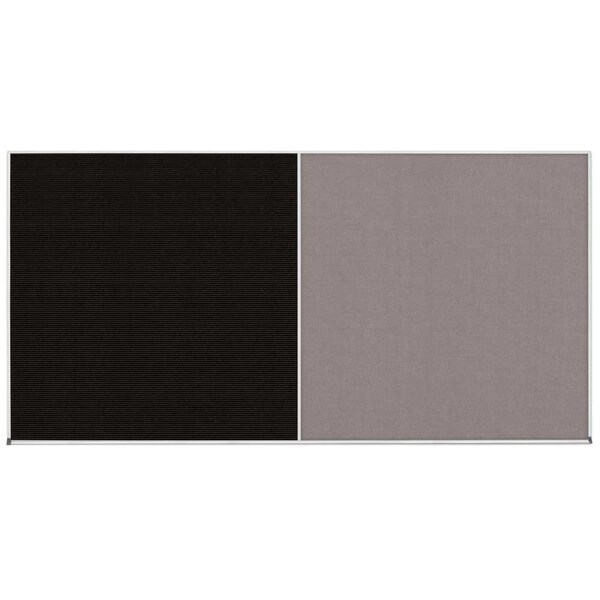 Enclosed Corkboard, 1 Door, 48"x36", 4" Fra, UV3416-BLACK-SURF